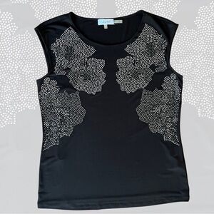 Calvin Klein Black Tank with Silver Studded Design